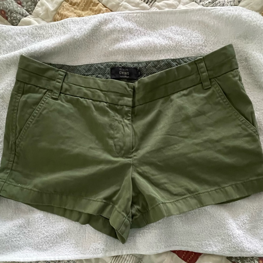 JCrew shorts, green chino size 10